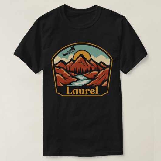 デラウェア州ローレル Tシャツ (デザイン正面)