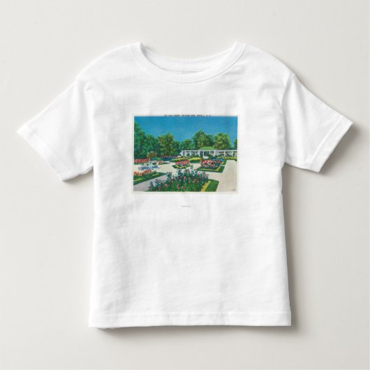 デラウェア州公園のバラ園の眺め トドラーTシャツ (正面)