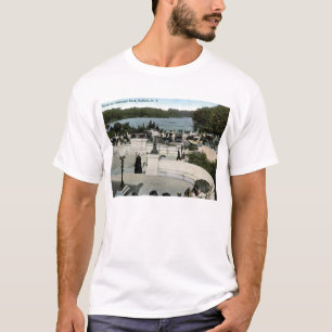 デラウェア州公園、バッファローNYの1915年のヴィンテージの場面 Tシャツ