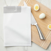 デラウェア州家のシルエットの州の地図 キッチンタオル (四つ折り)