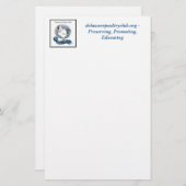 デラウェア州家禽は静止したスタイル1を協力させます 便箋 (正面/裏面)