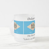 デラウェア州州の旗 フロストグラスマグカップ (正面左)