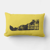 デラウェア州州地図によって使用されるDEの装飾用クッション ランバークッション (正面)