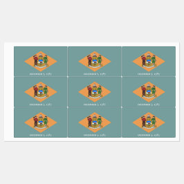 デラウェア州旗と愛国的なラベル州 ラベル