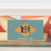 デラウェア州旗と愛国的なラベル州 ラベル (貼付)