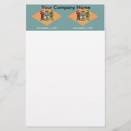 デラウェア州旗の文房具 便箋 (正面)