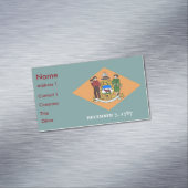 デラウェア州旗を持つ名刺マグネット マグネット名刺 (インサイチュ)