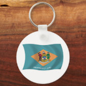 デラウェア州旗キーチェーン キーホルダー (正面)