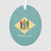デラウェア州旗デザイン オーナメント (正面)