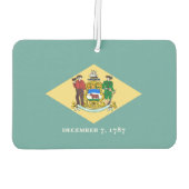 デラウェア州旗デザイン カーエアーフレッシュナー (裏面)