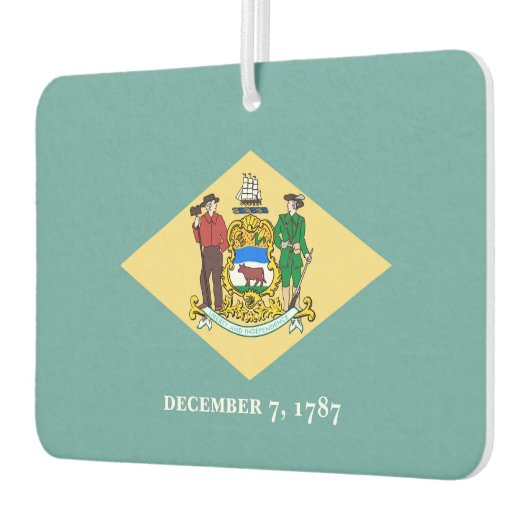 デラウェア州旗デザイン カーエアーフレッシュナー (左)