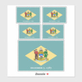 デラウェア州旗デザイン シール (シート)