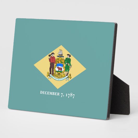 デラウェア州旗デザイン フォトプラーク (側面)