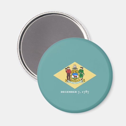 デラウェア州旗デザイン マグネット (正面/裏面)