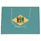 デラウェア州旗デザイン ラージペーパーバッグ (正面)