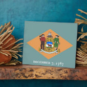 デラウェア州旗プラーク フォトプラーク (側面)