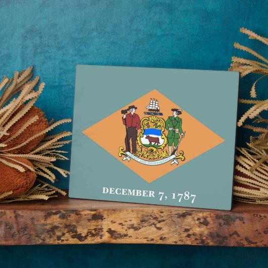 デラウェア州旗プラーク フォトプラーク (側面)