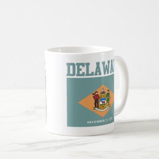 デラウェア州旗マグカップ コーヒーマグカップ (正面右)