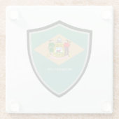 デラウェア州旗 ガラスコースター (裏面)