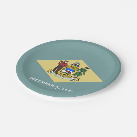 デラウェア州旗 ペーパープレート (アングル)