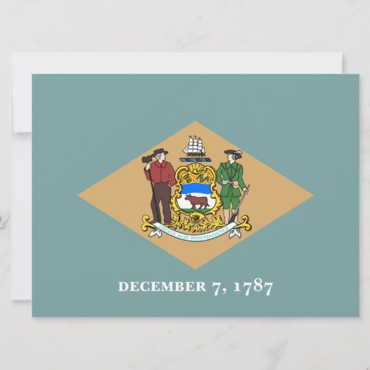 デラウェア州旗（米国、DE） カード (正面)