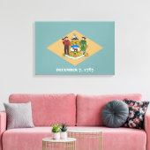 デラウェア州旗(米国、DE) キャンバスプリント (インサイチュ (リビング))