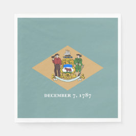 デラウェア州旗（米国、DE） スタンダードランチョンナプキン