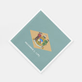 デラウェア州旗(米国、DE) スタンダードランチョンナプキン (角)