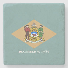 デラウェア州旗（米国、DE） ストーンコースター