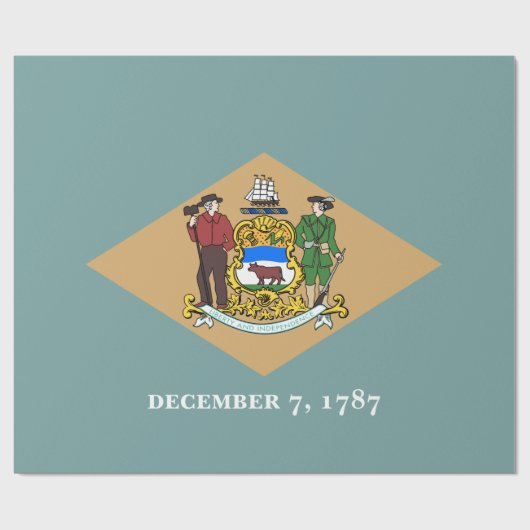 デラウェア州旗(米国、DE) ラッピングペーパー (フラット)