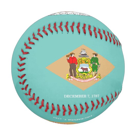 デラウェア州旗 野球ボール (正面左)
