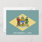 デラウェア州旗.png ポストカード (正面/裏面)