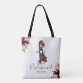 デラウェア州素朴デスティネーションズ結婚モノグラム トートバッグ (裏面)