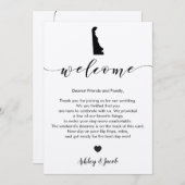 デラウェア州結婚式の歓迎の手紙及び旅程カード プログラム (正面/裏面)