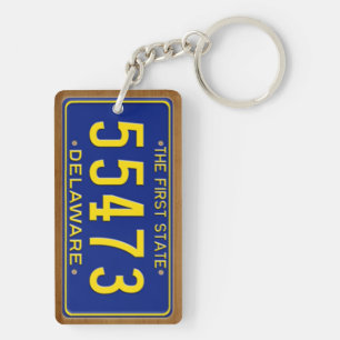 デラウェア州1969年のヴィンテージのナンバープレートKeychain キーホルダー