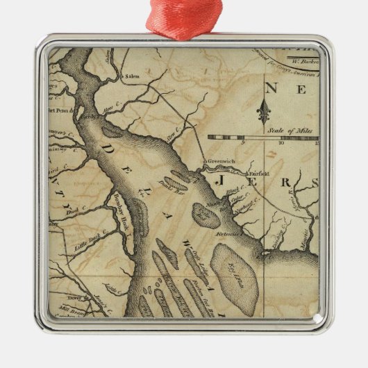 デラウェア州2 メタルオーナメント (正面)