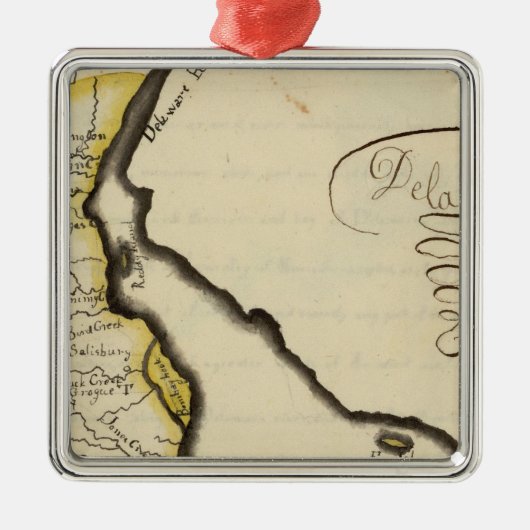 デラウェア州7 メタルオーナメント (正面)