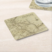 デラウェア州 スクエアペーパーコースター (アングル)