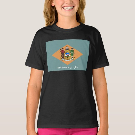 デラウェア州 ダイヤモンド州旗 Tシャツ (正面)