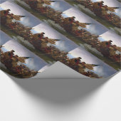 デラウェア州-ヴィンテージ米国交差させるワシントン州芸術 ラッピングペーパー (角)