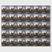 デラウェア州-ヴィンテージ米国交差させるワシントン州芸術 ラッピングペーパー (フラット)