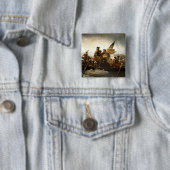 デラウェア州- 1851年--を交差させるワシントン州 缶バッジ (インサイチュ)