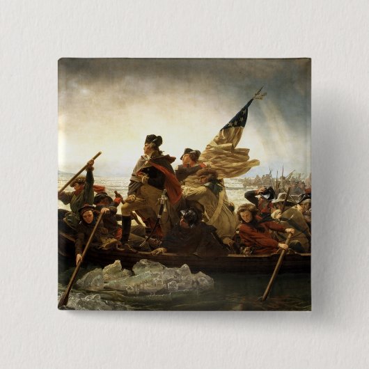 デラウェア州- 1851年--を交差させるワシントン州 缶バッジ (正面)