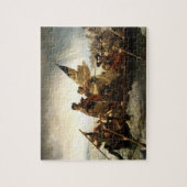 デラウェア州- Leutze (1851年)を交差させるワシントン州 ジグソーパズル (縦)