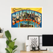 デラウェア州DE旧ヴィンテージ旅行はがき –  ポスター (ホームオフィス)