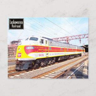 デラウェア州Lackawannaおよび西部機関車808 ポストカード