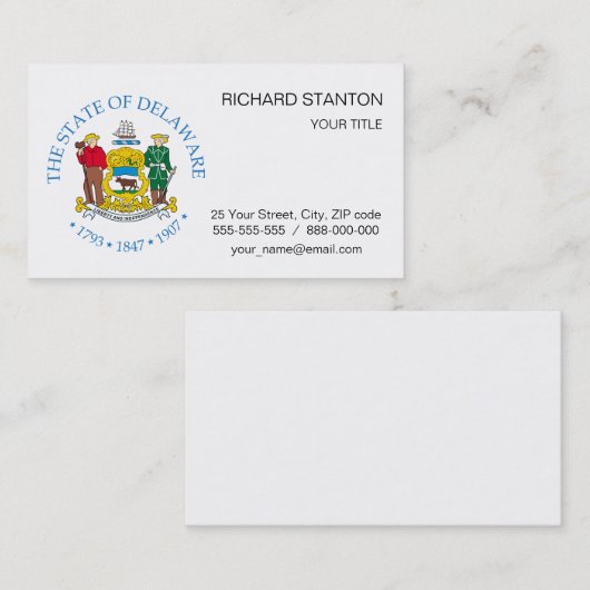デラウェア徴候 名刺 (正面/裏面)