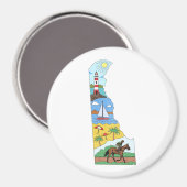 デラウェア海ビーチ国立公園の地図 マグネット (正面/裏面)