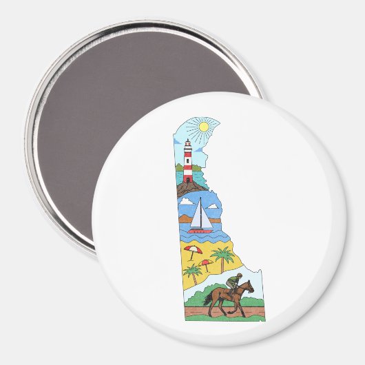 デラウェア海ビーチ国立公園の地図 マグネット (正面/裏面)