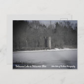 デラウェア湖の古いサイロの遺跡 ポストカード (正面/裏面)